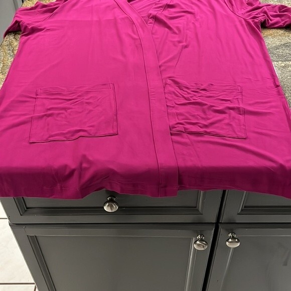 CIELO SOFT & SEXY WITH PERFECT STRETCH MERLOT RAYON OPEN FRONT LS CARDIGAN XL - Picture 11 of 11